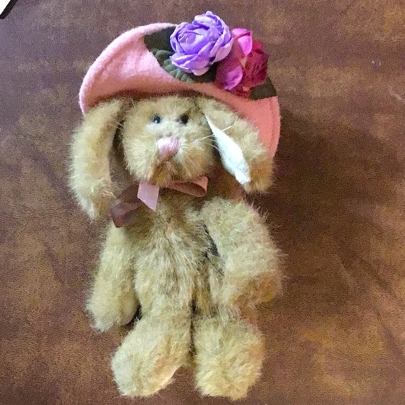 VINTAGE BOYDS BEARS & FRIENDS Pink-Hat Jointed Plush Trio (2 NWT) 1990s–Y2K Gift - Picture 13 of 15